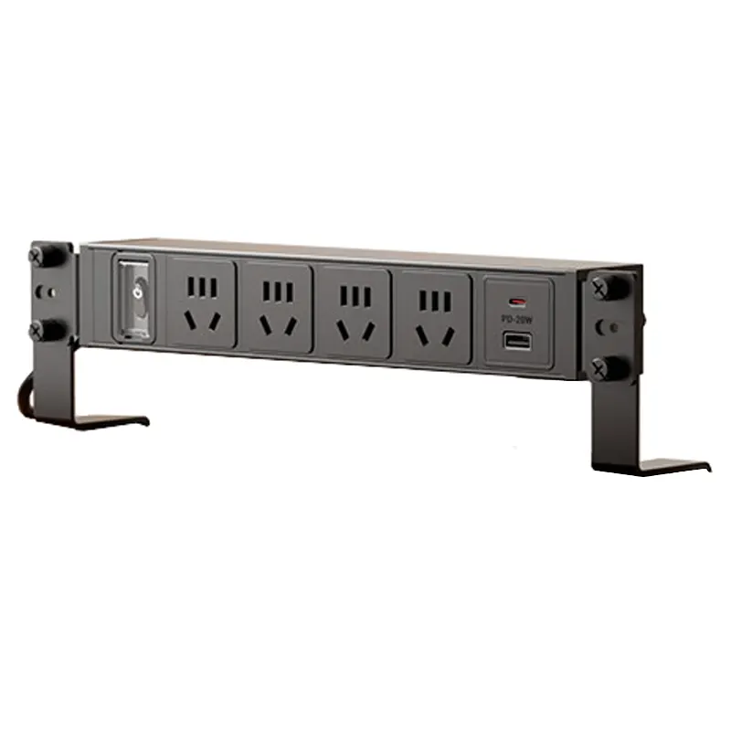 Demu 4-Plug Desk Mountable Power Strip