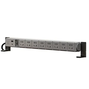 Demu 8-Plug Desk Clamp Power Strip – USB-C Quick Charge, Overload Protection, Spring Line Design