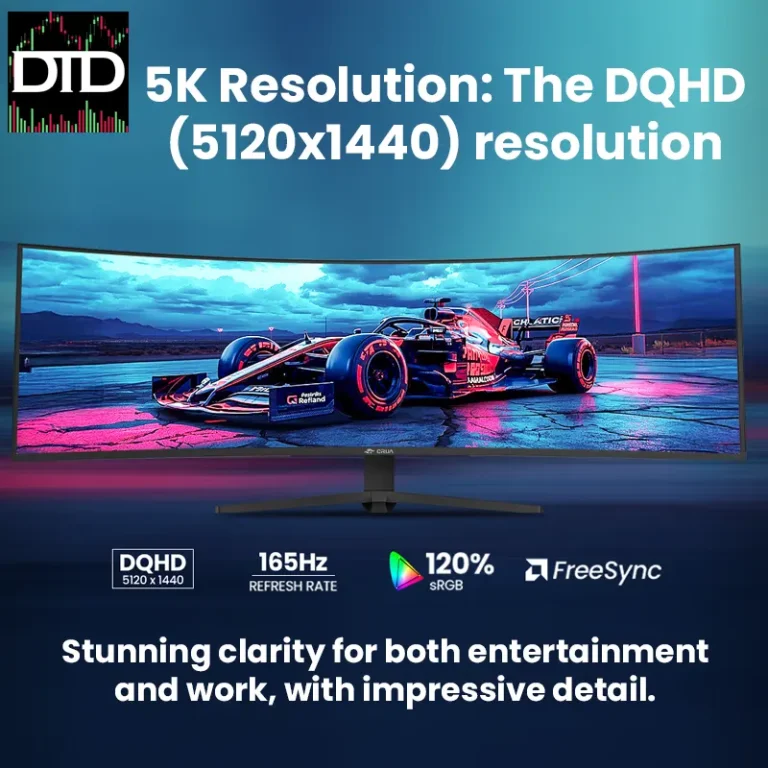 49-inch Curved Gaming Monitor – 5K Ultra-Wide Resolution with HDR