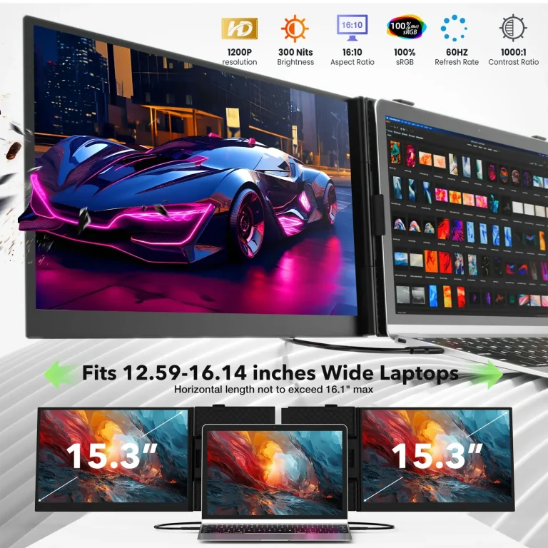 Laptomo S8 Ultra Max 15.3″ & Laptomo S8 Pro 14″ Portable Monitors for Multi-Monitor Workstations and Day Trading