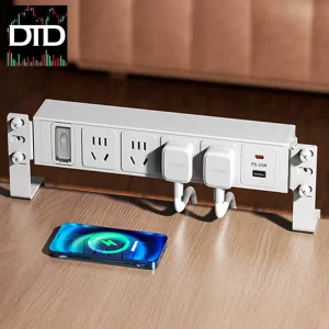 Demu 4-Plug Desk Mountable Power Strip