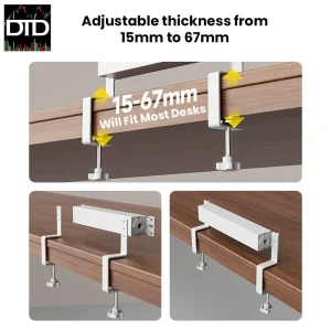Demu 4-Plug Desk Mountable Power Strip