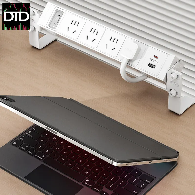 Demu 4-Plug Desk Mountable Power Strip