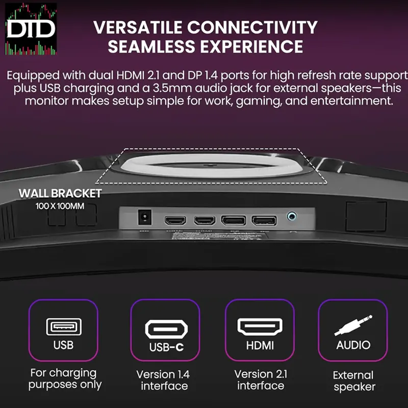 49-inch Curved Gaming Monitor – 5K Ultra-Wide Resolution with HDR