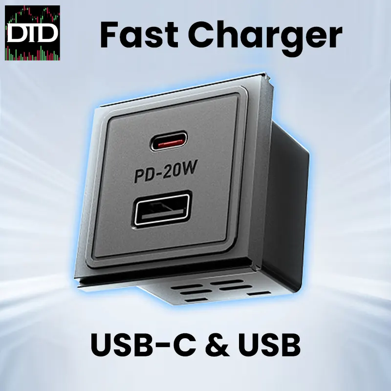 Demu 4-Plug Desk Mountable Power Strip