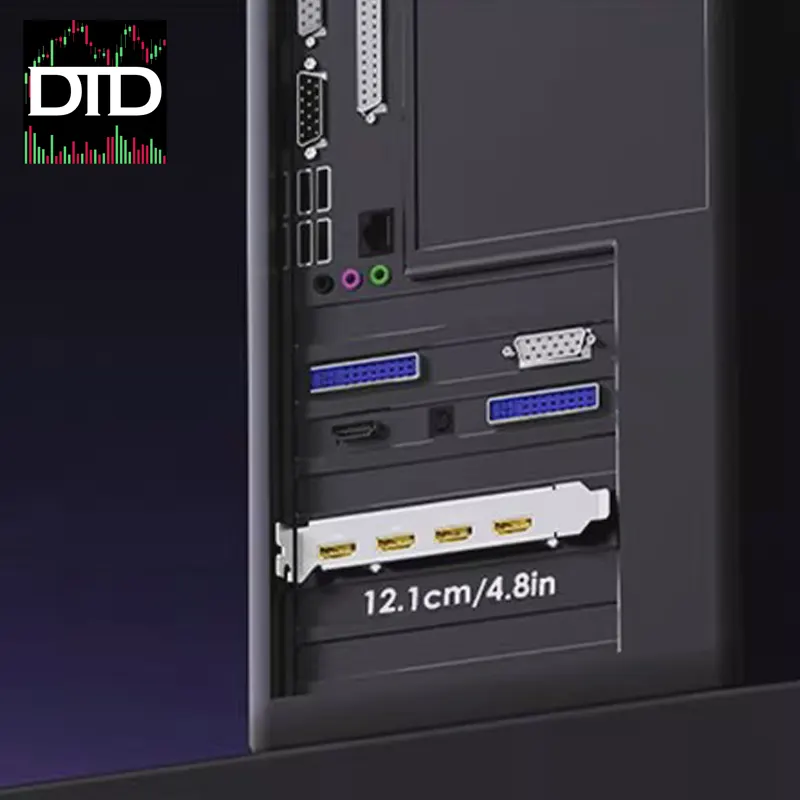 Desktop Expansion with 4 HDMI Outputs – Display Link DL7400 4K 60Hz PCIe to HDMI Expansion Card