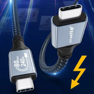 Thunderbolt 4 USB-C Cable (USB4) — Up to 80Gbps, 240W PD, 8K@60Hz