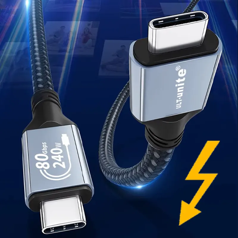 Thunderbolt 4 USB-C Cable (USB4) — Up to 80Gbps, 240W PD, 8K@60Hz