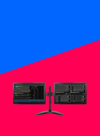 Two Screen Trading Workstation Setup